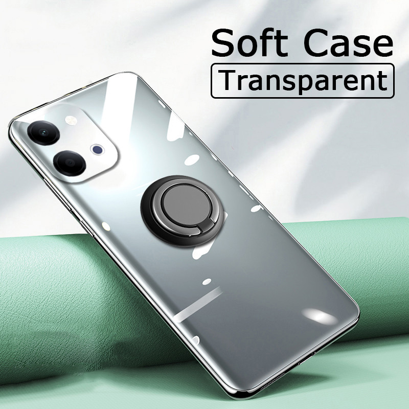 Phone case For VIVO Y11D VIVO Y05 VIVO V70 Back cover Ring Holder Phone Case Ultra Thin Transparent 