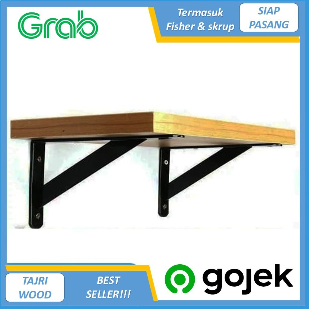 Rak dinding sepatu minimalis murah / rak dinding besi kayu minimalis