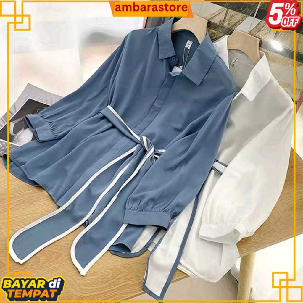 READY Atasan Mutia Blouse Shirt Kemeja Wanita ABS