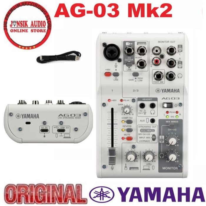 Yamaha AG06 Mk2 / AG-06 MK2 Mixer and USB Audio Interface Yamaha AG03 MK2 / AG-03MK2 Sound Card - AG