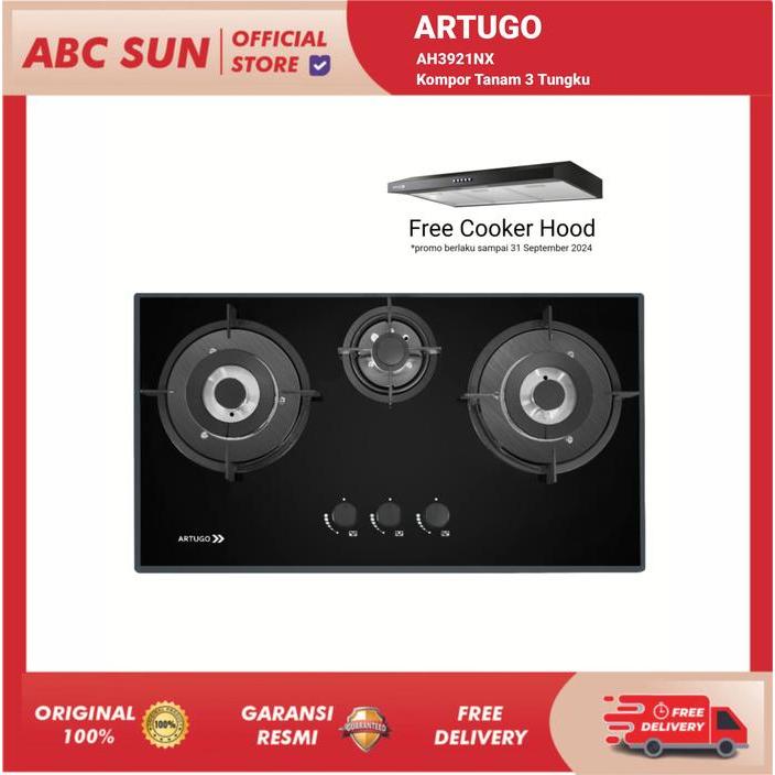 Artugo Kompor Tanam 3 Tungku AH 3921 NX / AH3921NX