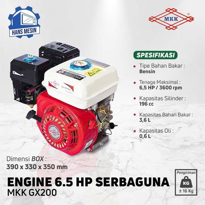 Engine Penggerak x ASAHI JAPAN ENGINE 6.5HP  BENSIN GX200 MKK Mesin / GX-200 - GX200