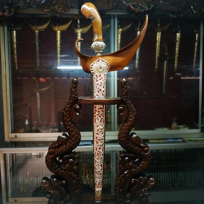 Set Warangka Sarung Wadah Keris Ladrang Pendok Topeng Mewah Elegan