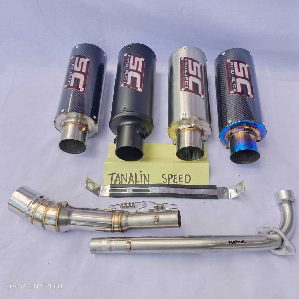 knalpot sc project Jupiter z mx king Vega Supra X 125 karisma revo blade 110 125 grandco