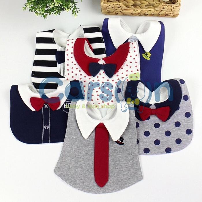 Slaber Bib Bayi Tuxedo / Slaber Bayi Tuxedo / Celemek Bayi Tuxedo