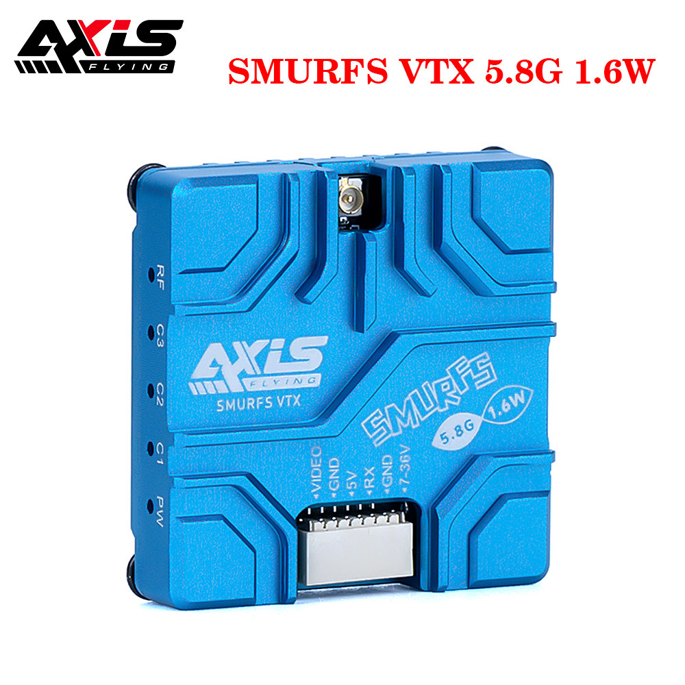 Axisflying SMURFS VTX 5.8G 1.6W Analog Image Transmission 25/ 100/ 250/ 800/ 1600mW 7V-36V OSD Contr