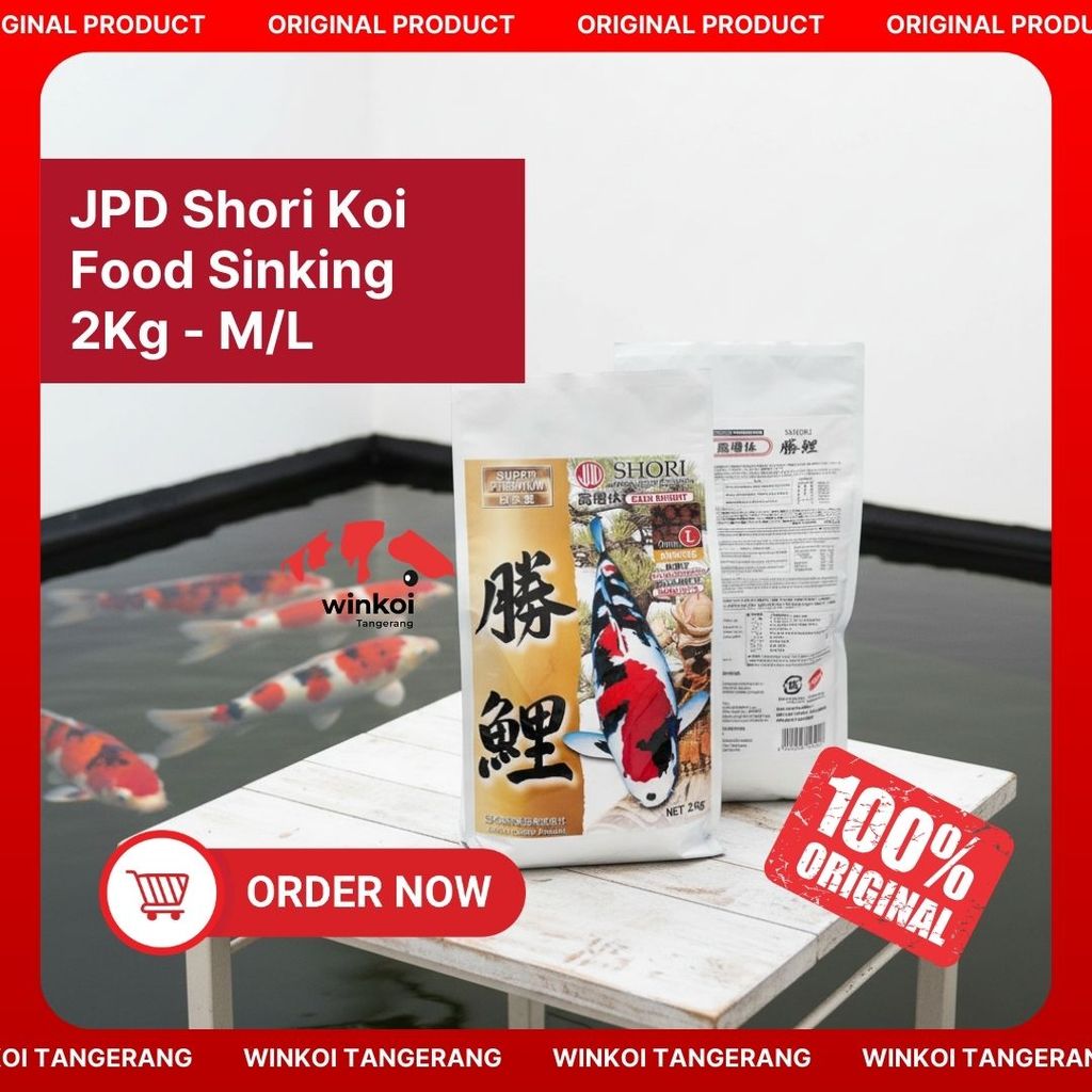 JPD SHORI 2KG M/L Sinking Pakan Ikan Koi Growth GROW Made in Japan - Original - Winkoi