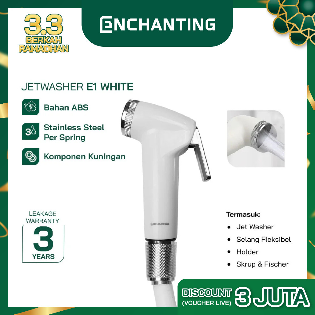 Jet Washer Closet / Toilet Europe Enchanting E1 Series White