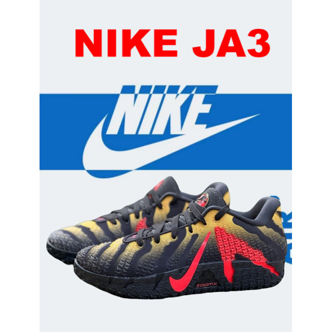 Sepatu basket NK Ja 3 Anthracite ZoomX Quality Tinggi Sepatu Pria