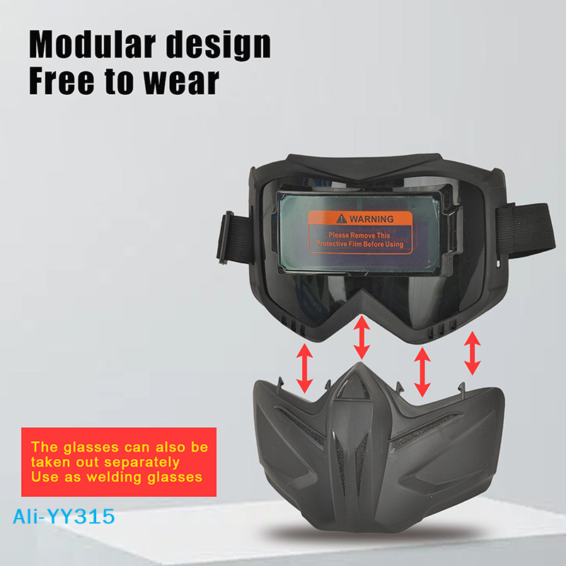 Auto Darkening Welding Helmet Welder Protector Helmet Detachable Welding Mask Head-mounted Breathabl