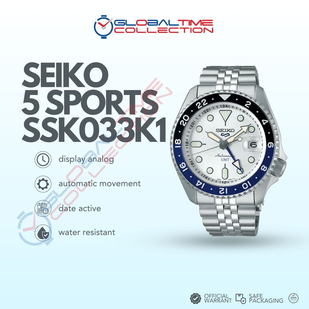 Jam Tangan Pria Seiko 5 Sports SSK033K1 Automatic GMT