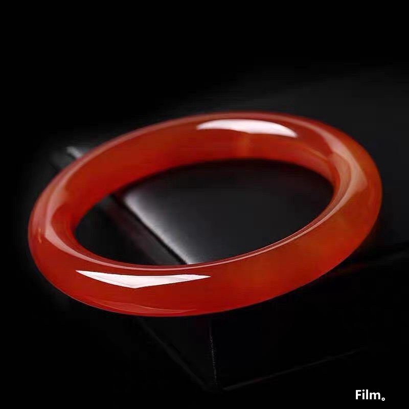 Bukan untuk dijual.Gelang Batu Akik Merah Alami dari Brazil untuk Anak Perempuan, Gelang Sempit Chal