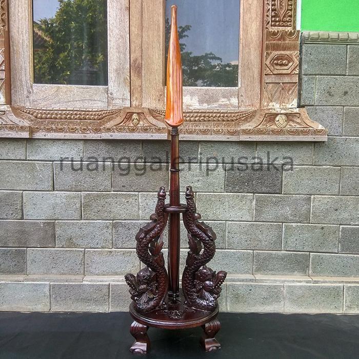 Jagrak Tempat Tombak Pusaka Ukiran Naga Kembar Kecil RGP32432