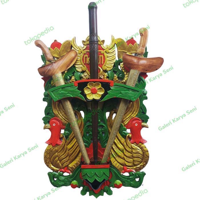 Blawong Keris Isi 2 & 1 Tombuk Ukir Naga & Burung Logo Jogja Sungging