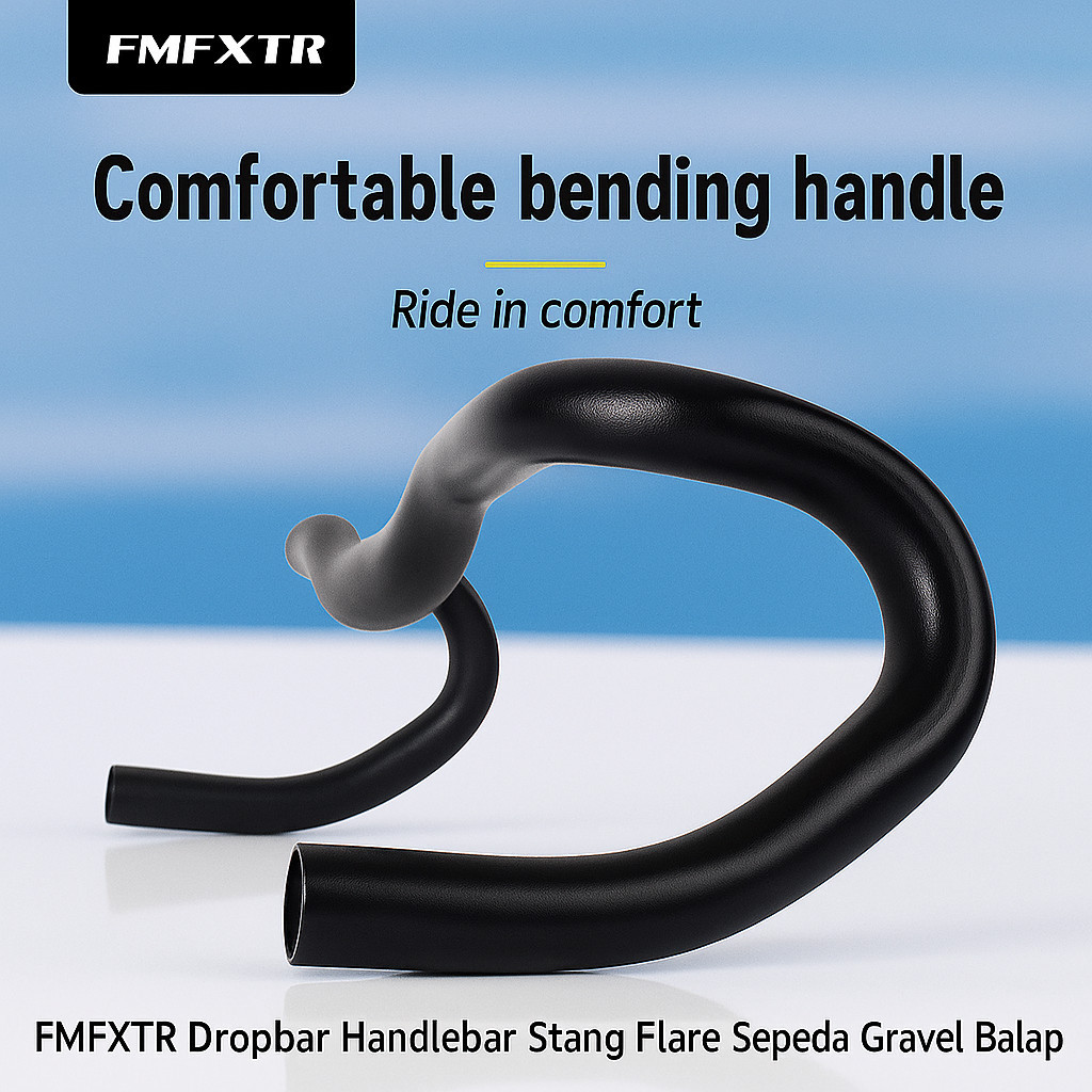 FMFXTR Dropbar Stang Sepeda Gravel Flare Alloy OS 31.8 mm 31.8mm Roadbike 390 400 410 420 mm