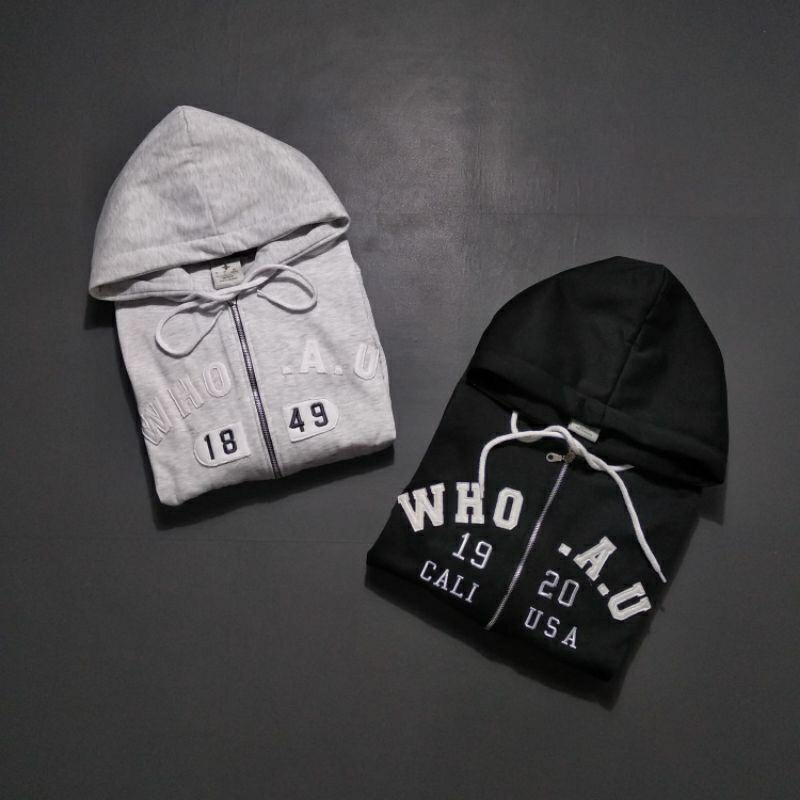 Zipper Hoodie Who.A.U California Premium Katun Fleece