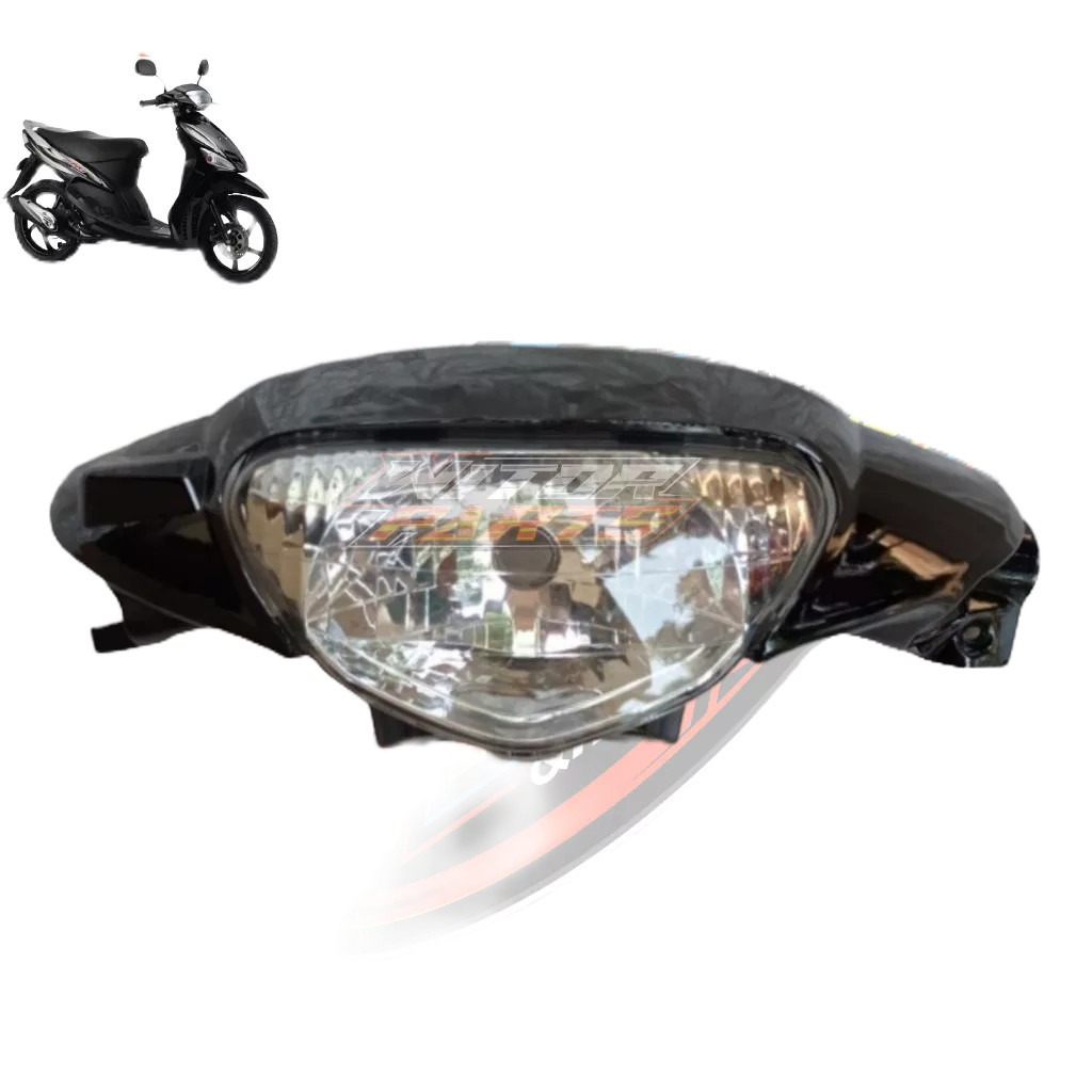 Batok Kepala Depan Mio Sporty Plus Reflektor Lampu Depan Hitam / Batok Depan Mio Sporty Plus Lampu H
