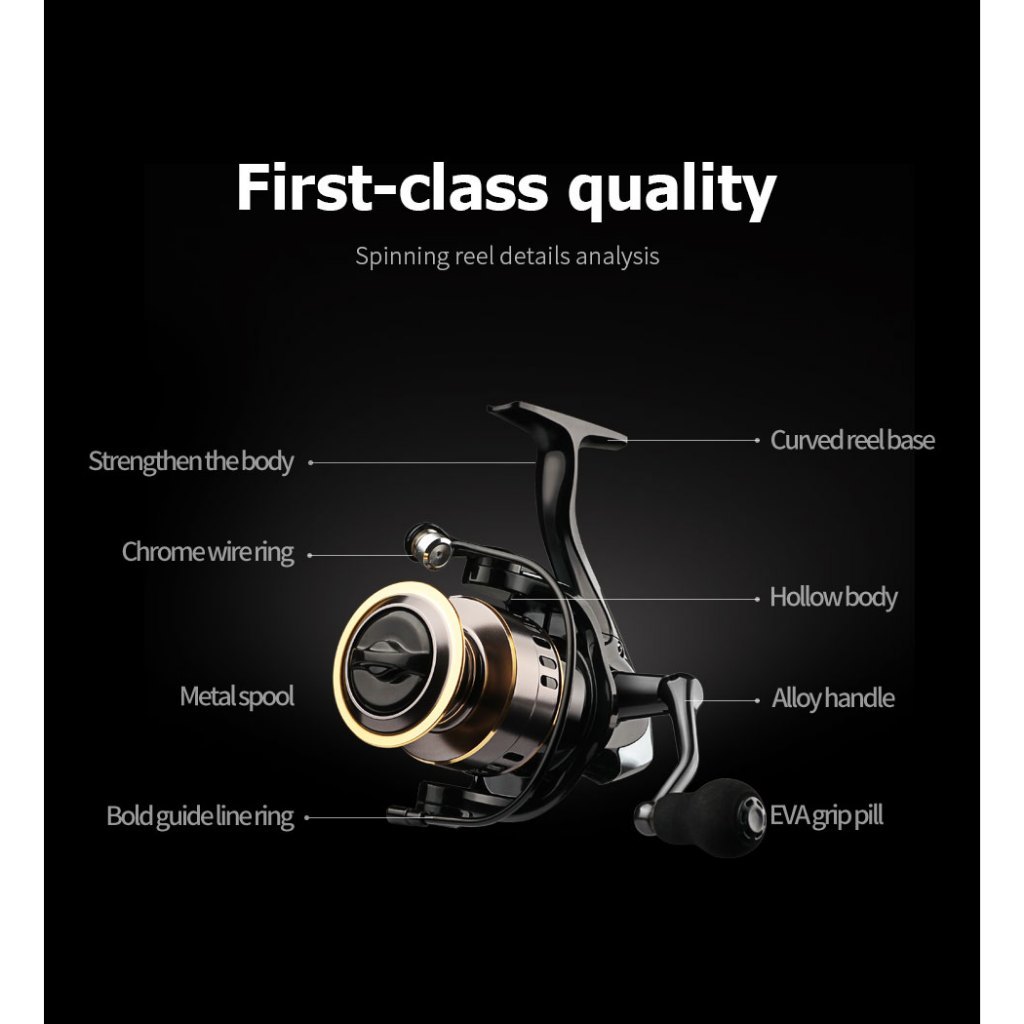 BIG PROMO Summer Fishing Reel Pancing HE500 - 7000 Fishing Reel Spinning Asli Besi Reel Pancing Max