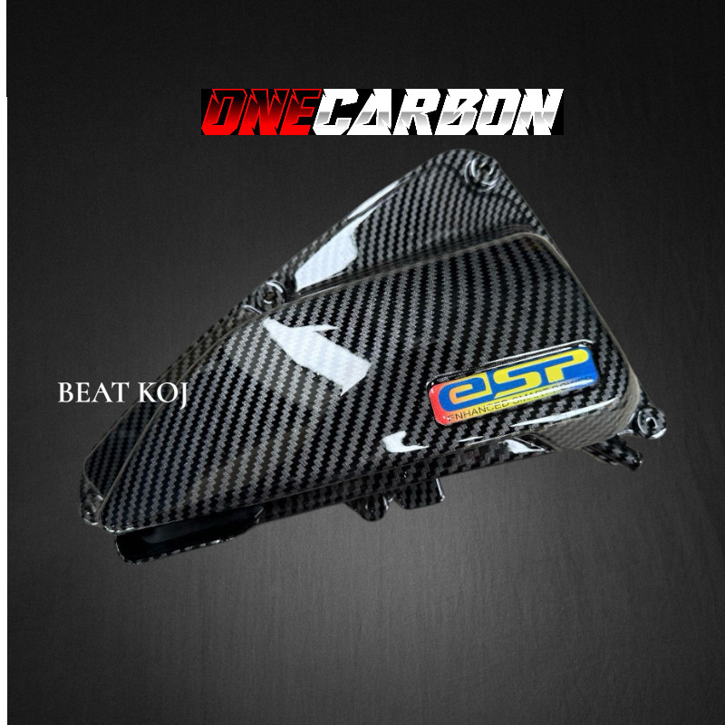 Tutup box filter carbon Beat delux scoopy genio kOJ - K1A ONECARBON AUTOPARTVARIASI