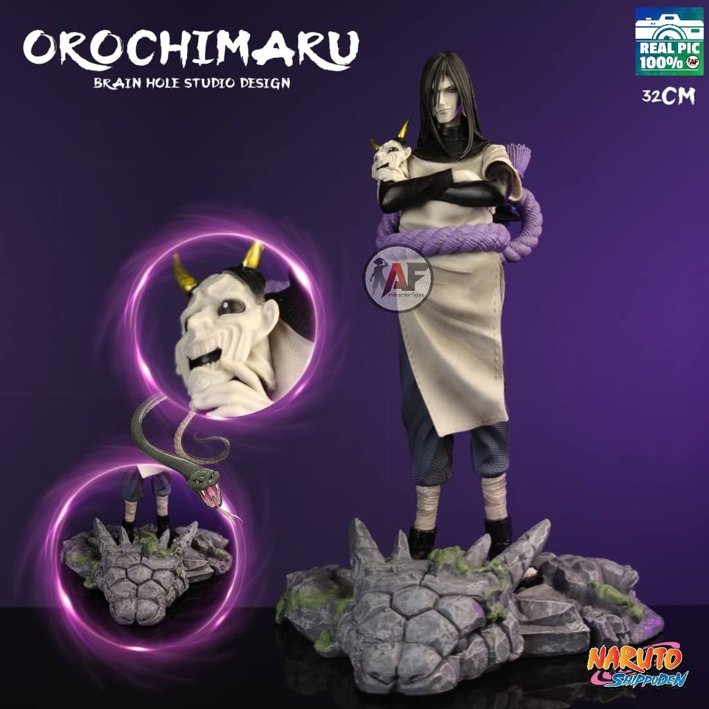Statue Action Figure Naruto Orochimaru Brain Hole Studio 32cm Design Recast