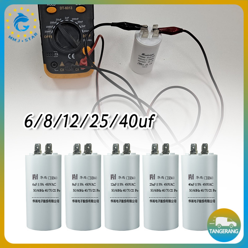 Capacitor Starting Kompresor CBB60 Tegangan 450V AC Tersedia Ukuran 6uf 8uf 12uf 25uf 40uf