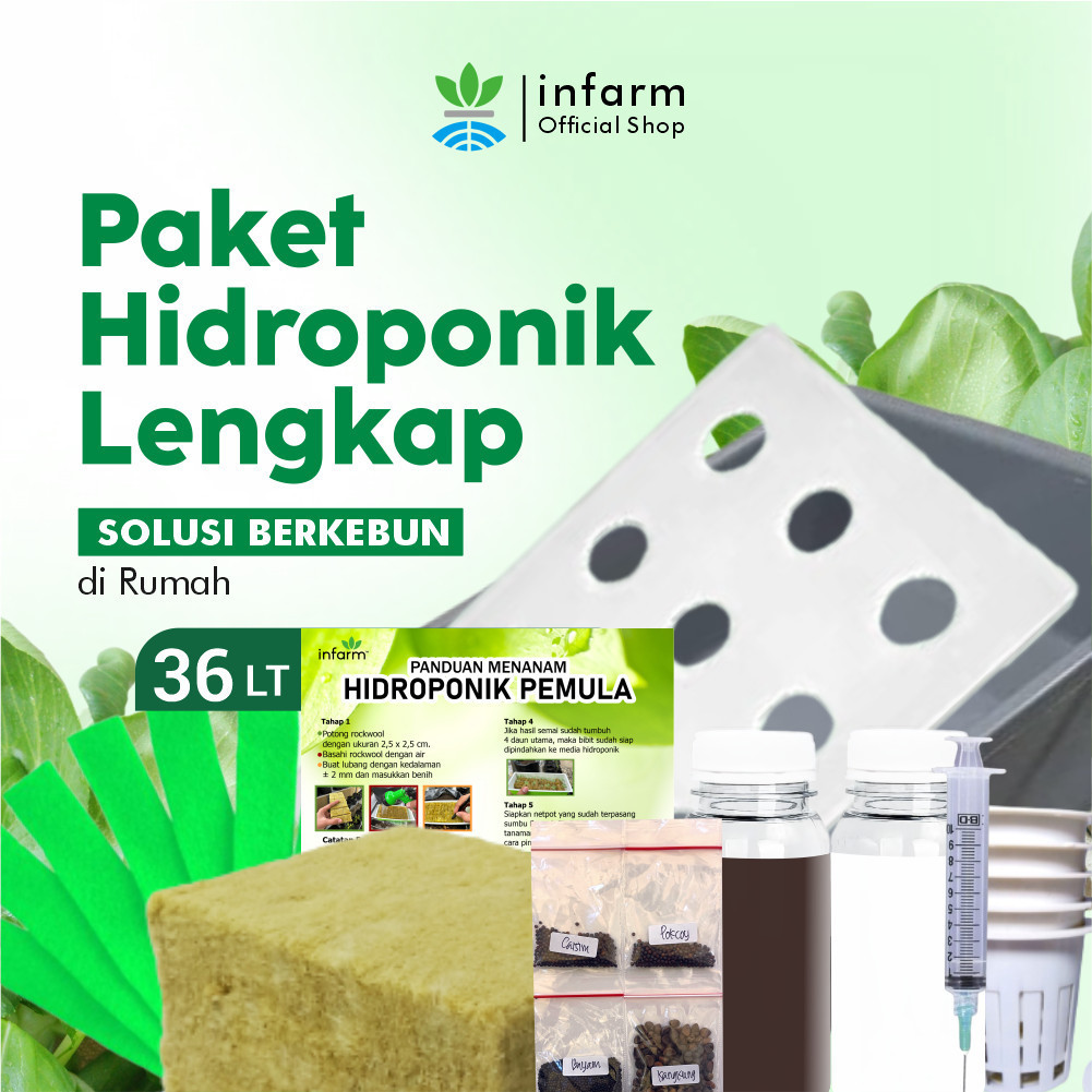 Paket Hidroponik 36 Lubang Tanam INFARM Set NFT Lengkap Instalasi Tanam Sayur Hidroponik Pemula