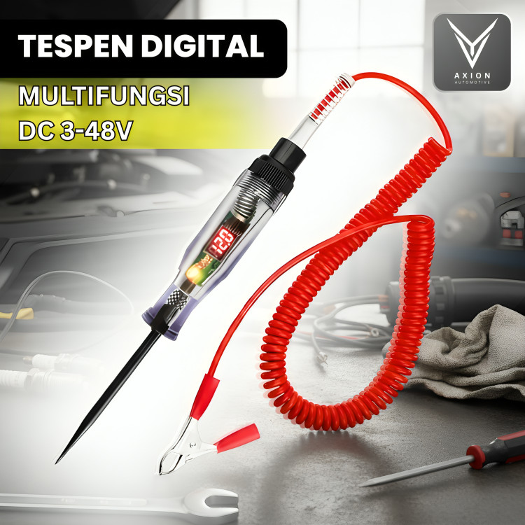 Tespen Listrik Tespen Digital ac/dc Multifungsi Tespen Deteksi Arus Listrik Mobil Motor 3V - 48V