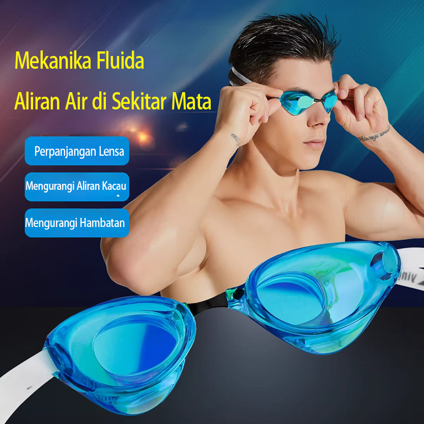 Kacamata Renang Arena Profesional Pria High Speed Anti Kabut UV Anti Silau Kedap Air Nyaman