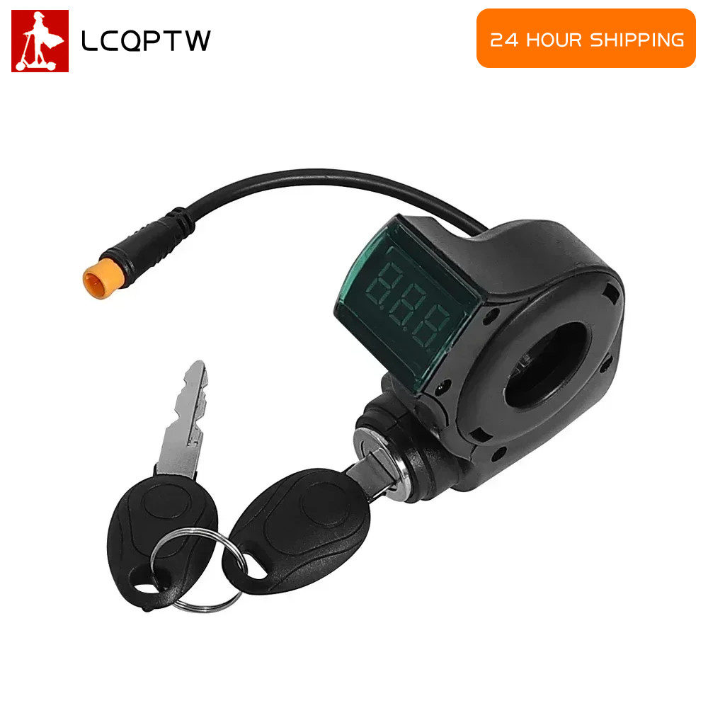 Lgnition Lock Key Thumb Throttle with Digital Display Switch 3Pin For Kugoo M4 For Xiaomi M365 E Sco