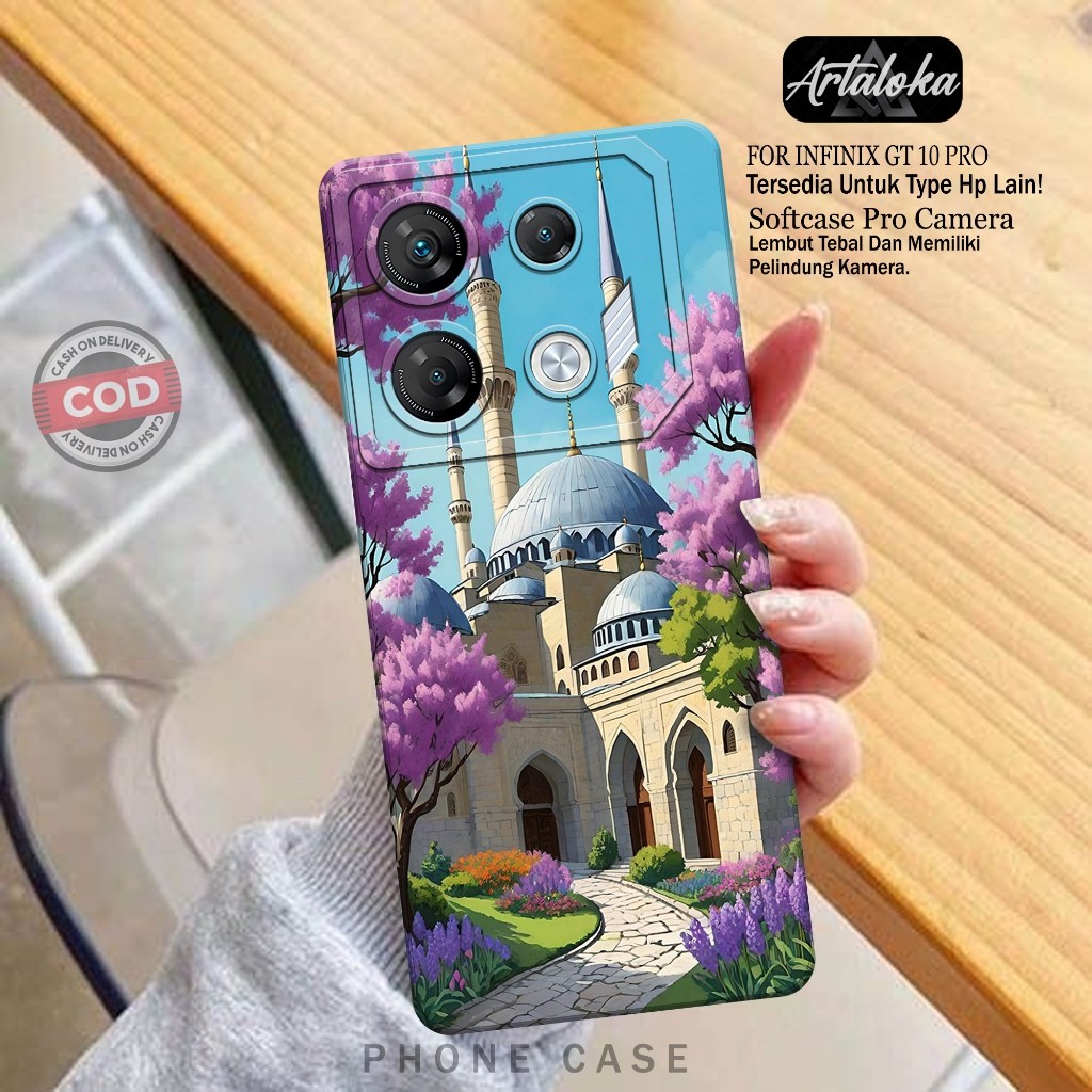 Case Infinix GT 10 Pro Softcase Infinix GT 10 Pro Pro Camera Fashion Case Motif Masjid Aksesoris Han