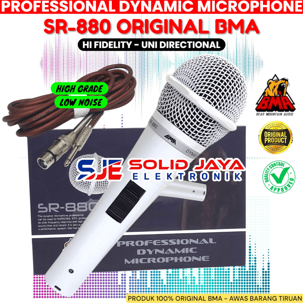 promo spesial MIC MICROPHONE BMA SR880 PROFESIONAL DYNAMIC MIK SR-880 SR 880 KARAOKE VOKAL VOCAL DIN