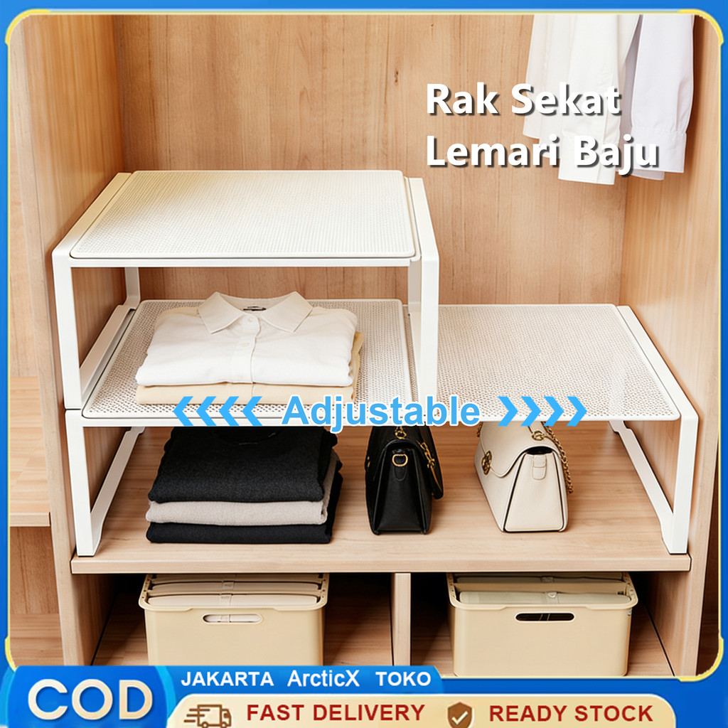 Rak Sekat Lemari  Baju Besi Partisi Lemari Dapat Dilipat Partisi Lemari Pakaian Aesthetic Sekat Lema