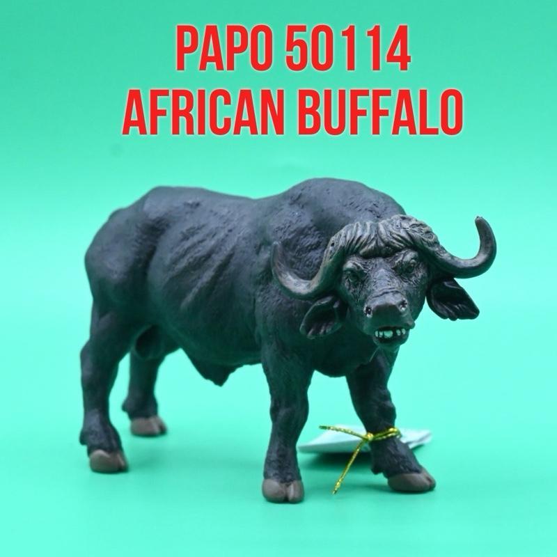 PAPO 50114 | African Buffalo Kerbau Afrika Syncerus Caffer | Mainan Figure Binatang Miniature Hewan 