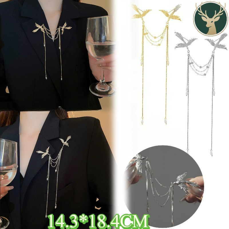 Phoenix Pearl Tassel Brooch Pin/ Phoenix Rantai Brooch Bros Burung Vintage Phoenix Bros Rumbai Panja