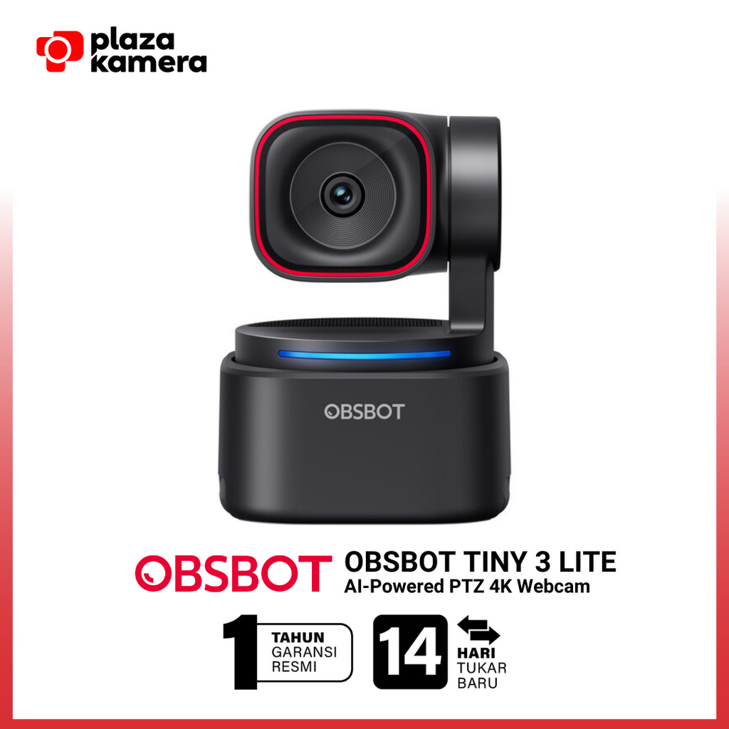 Obsbot Tiny 3 Lite Webcam PTZ 4K OWB-2410-CE 4x Zoom Camera AI Tracking Portable Live Streaming Came