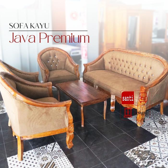 Sofa Jati Java Premium 3111 set meja - Java Premium