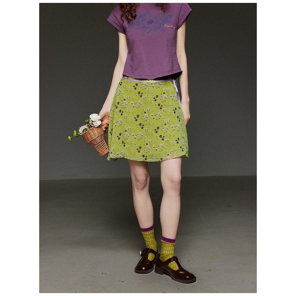 MODISOK Skirt / Rok Midi Wanita / Floral Mini Skirt