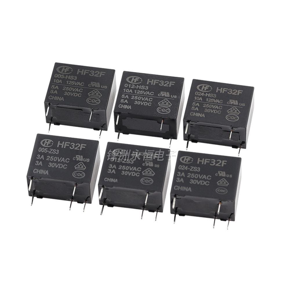 5 Buah Relai Daya JZC-32F HF32F HF33F -G-005 012 024-HS3 ZS3 HS 4/5Pin 3A 5A 10A