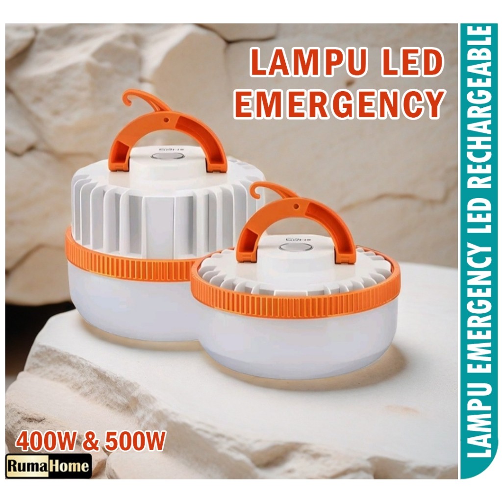 Lampu emergency cas ulang, lampu tenda camping waterproof / lampu angkringan rechargeable
