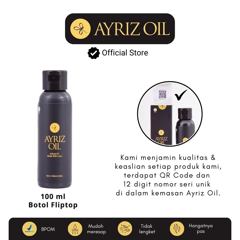 AYRIZ OIL 100 ml MINYAK TERAPI HERBAL MINYAK URUT MINYAK BALUR NUSANTARA By Healio.id Terlaris COD