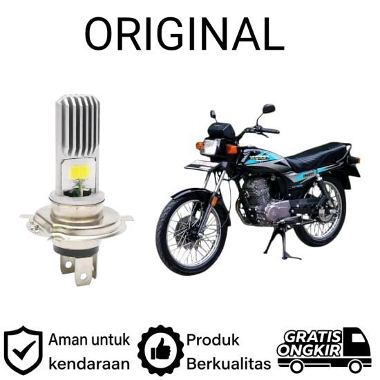 AM 1pcs Lampu depan LED H4 COB motor Honda GL MAX