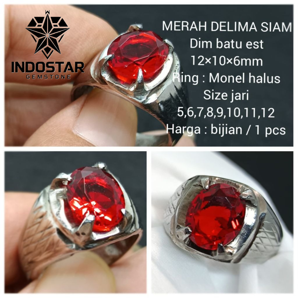 BATU AKIK MERAH DELIMA SIAM DIM BATU EST.