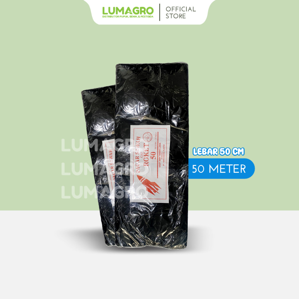 Plastik Pagar Tikus 50cm x 50m Hitam Pager Sawah Penghalang Hama Tebal