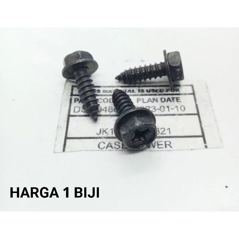 BAUT M6 DRAT KASAR KUNCI 10 BAUT SKRUP ULIR KASAR