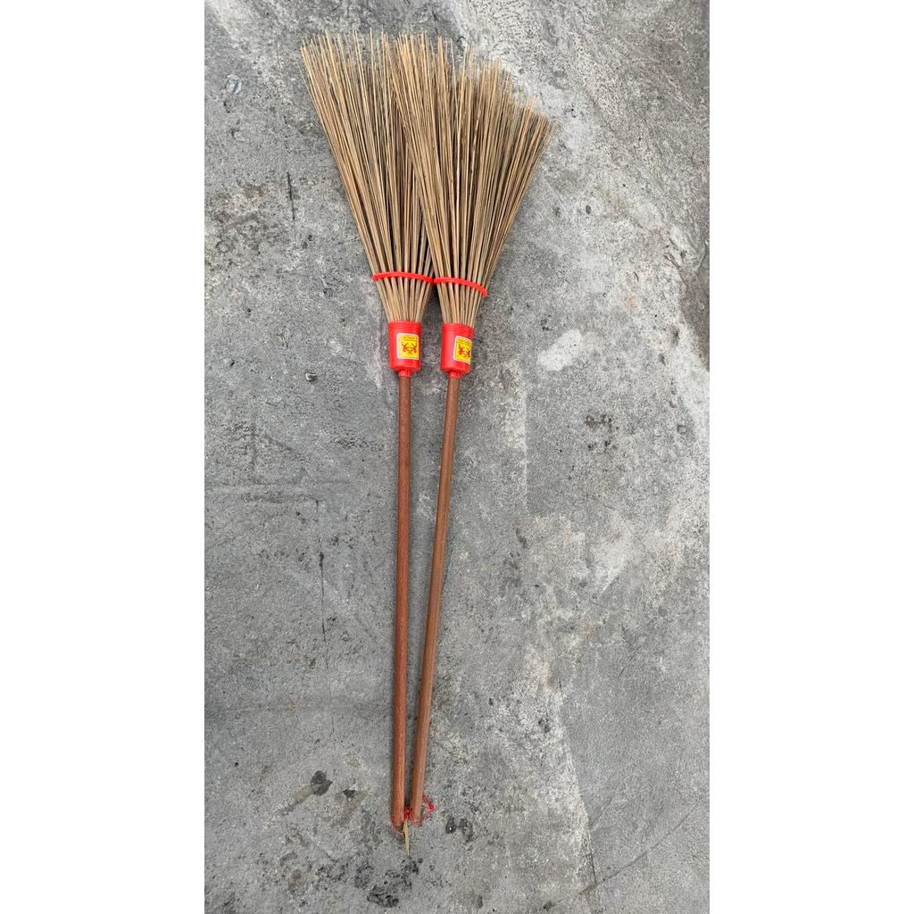 sapu lidi taman 2 macan model gepeng - sapu lidi gagang 2 macan ori