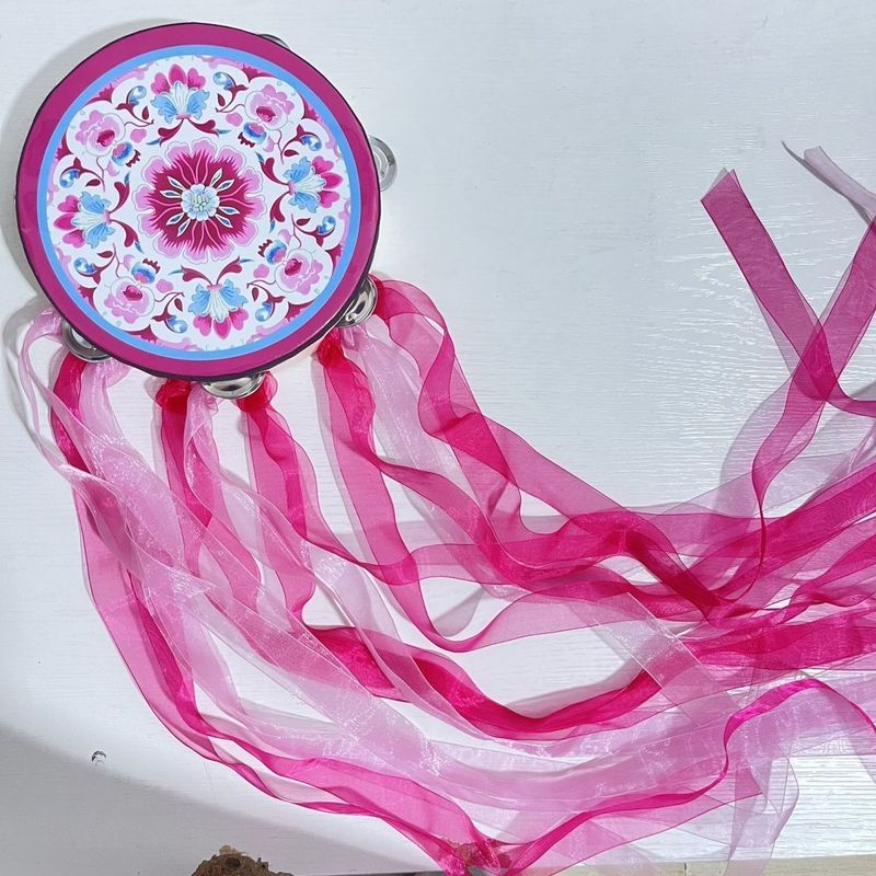 Tambourine Flying Dance Ribbon Tassel Tambourine Dance