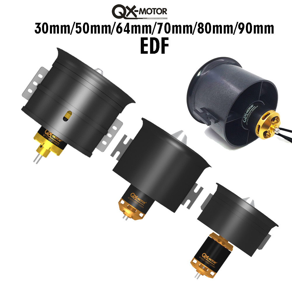 QX-MOTOR Y EDF Ducted Airplane Fan 30mm /50mm/ 64mm / 70mm / 90mm with Brushless Motor