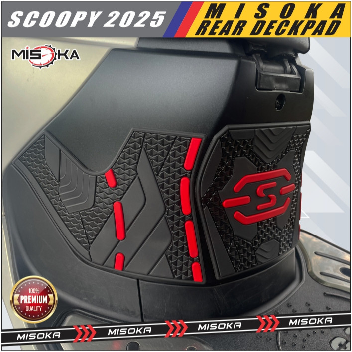 Misoka Rear Deckpad Cover Scoopy 2025 Rubber Karet Aksesoris Motor Honda bmv