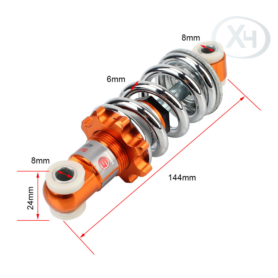 125MM 400LB/IN Motorcycle Shock Absorber For 49cc Mini Trot ATV Pit Dirt Bike Motorbike Damping Pitc