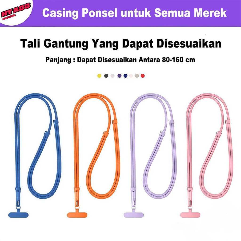 [ Tali Gantung Yang Dapat Disesuaikan ] Bahan Logam Phone Lanyard Premium Anti-theft Anti-lost Adjus